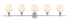 Elegant Lighting Gene 5 light in Black and Frosted white glass Wall sconce Model: LD2325BK