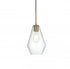 Elegant Lighting Gene 7 inch Pendant Clear Shade in Satin Gold in Satin Gold and Clear Finish Model: LD2260SG