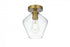 Elegant Lighting Gene 8 inch Flush Mount Clear Shade in Satin Gold in Satin Gold and Clear Finish Model: LD2254SG