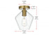 Elegant Lighting Gene 8 inch Flush Mount Clear Shade in Satin Gold in Satin Gold and Clear Finish Model: LD2254SG