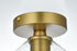 Elegant Lighting Gene 8 inch Flush Mount Clear Shade in Satin Gold in Satin Gold and Clear Finish Model: LD2254SG
