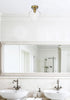 Elegant Lighting Gene 8 inch Flush Mount Clear Shade in Satin Gold in Satin Gold and Clear Finish Model: LD2254SG