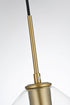 Elegant Lighting Gene 8 inch Pendant Clear Shade in Satin Gold in Satin Gold and Clear Finish Model: LD2256SG
