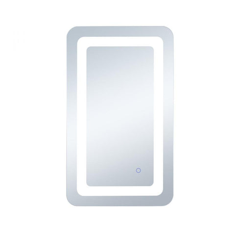 Elegant Lighting Genesis 36inx72 Inch Soft Edge LED Mirror in Glossy White Finish Model: MRE33672