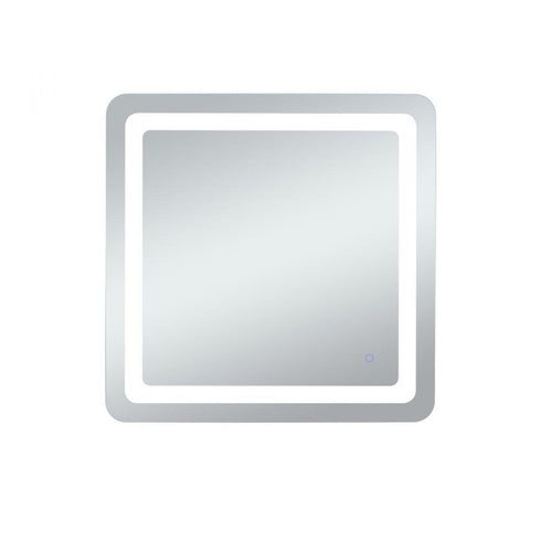 Elegant Lighting Genesis 36inx72 Inch Soft Edge LED Mirror in Glossy White Finish Model: MRE33672