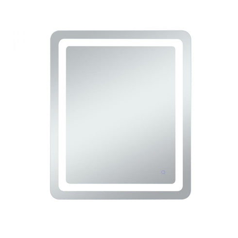 Elegant Lighting Genesis 36inx72 Inch Soft Edge LED Mirror in Glossy White Finish Model: MRE33672