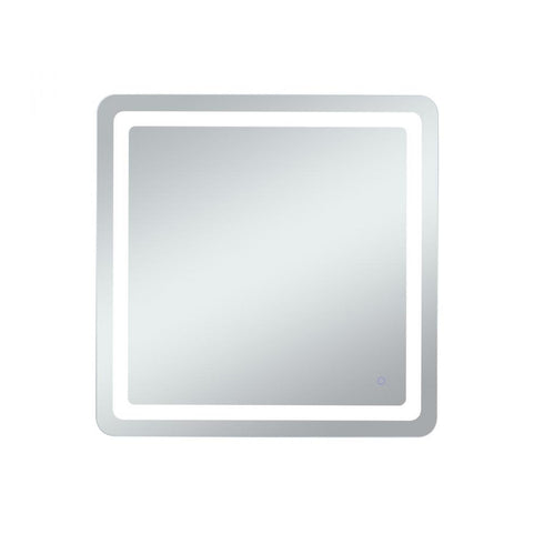 Elegant Lighting Genesis 36inx72 Inch Soft Edge LED Mirror in Glossy White Finish Model: MRE33672
