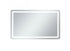 Elegant Lighting Genesis 36inx72 Inch Soft Edge LED Mirror in Glossy White Finish Model: MRE33672