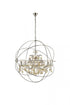 Elegant Lighting Geneva 18 light in Dark Bronze Chandelier Golden Teak (Smoky) Royal Cut crystal Model: 1130G43DB-GT/RC