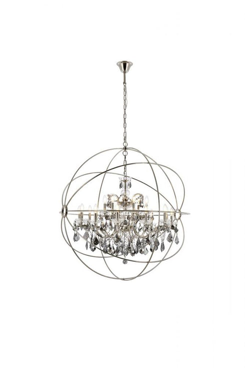 Elegant Lighting Geneva 18 light in Dark Bronze Chandelier Golden Teak (Smoky) Royal Cut crystal Model: 1130G43DB-GT/RC