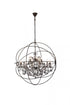 Elegant Lighting Geneva 18 light in Dark Bronze Chandelier Golden Teak (Smoky) Royal Cut crystal Model: 1130G43DB-GT/RC