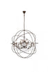 Elegant Lighting Geneva 18 light in Dark Bronze Chandelier Golden Teak (Smoky) Royal Cut crystal Model: 1130G43DB-GT/RC