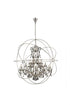 Elegant Lighting Geneva 25 light in Dark Bronze Chandelier Golden Teak (Smoky) Royal Cut crystal Model: 1130G60DB-GT/RC