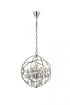 Elegant Lighting Geneva 4 light in Dark Bronze Pendant Golden Teak (Smoky) Royal Cut crystal Model: 1130D17DB-GT/RC