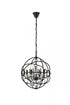Elegant Lighting Geneva 4 light in Dark Bronze Pendant Golden Teak (Smoky) Royal Cut crystal Model: 1130D17DB-GT/RC