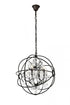 Elegant Lighting Geneva 6 light in Dark Bronze Chandelier Golden Teak (Smoky) Royal Cut crystal Model: 1130D25DB-GT/RC