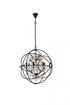 Elegant Lighting Geneva 6 light in Dark Bronze Chandelier Golden Teak (Smoky) Royal Cut crystal Model: 1130D25DB-GT/RC