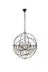 Elegant Lighting Geneva 6 light in Dark Bronze Chandelier Golden Teak (Smoky) Royal Cut crystal Model: 1130D32DB-GT/RC