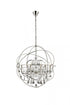 Elegant Lighting Geneva 6 light in Dark Bronze Chandelier Golden Teak (Smoky) Royal Cut crystal Model: 1130D32DB-GT/RC