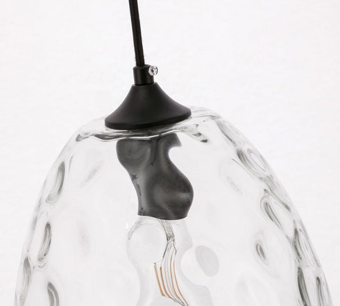 Elegant Lighting Gibson 1 light in Black and Clear glass pendant Model: LD2284