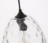 Elegant Lighting Gibson 1 light in Black and Clear glass pendant Model: LD2284