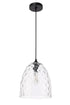 Elegant Lighting Gibson 1 light in Black and Clear glass pendant Model: LD2284
