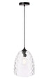 Elegant Lighting Gibson 1 light in Black and Clear glass pendant Model: LD2284