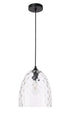 Elegant Lighting Gibson 1 light in Black and Clear glass pendant Model: LD2284