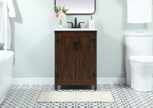 Elegant Lighting Grant 24 Inch Single Bathroom Vanity in Expresso Model: VF90224EX