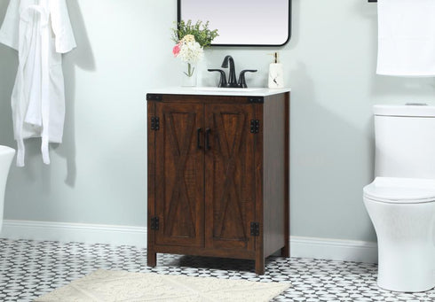 Elegant Lighting Grant 24 Inch Single Bathroom Vanity in Expresso Model: VF90224EX
