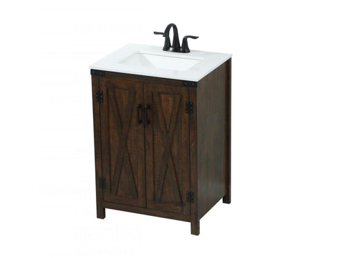 Elegant Lighting Grant 24 Inch Single Bathroom Vanity in Expresso Model: VF90224EX