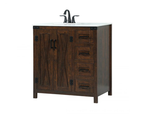 Elegant Lighting Grant 32 Inch Single Bathroom Vanity in Expresso Model: VF90232EX