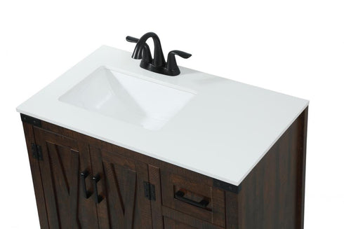 Elegant Lighting Grant 32 Inch Single Bathroom Vanity in Expresso Model: VF90232EX
