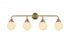 Elegant Lighting Hanson 37 inch Wall Sconce in Chrome in Chrome and Opal White Finish Model: LD7036W38C