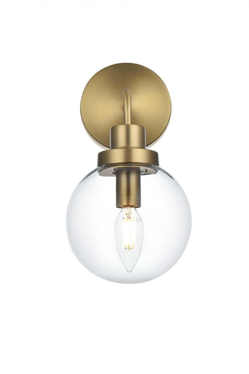 Elegant Lighting Hanson 6 inch Wall Sconce in Chrome in Chrome and Clear Finish Model: LD7031W8C