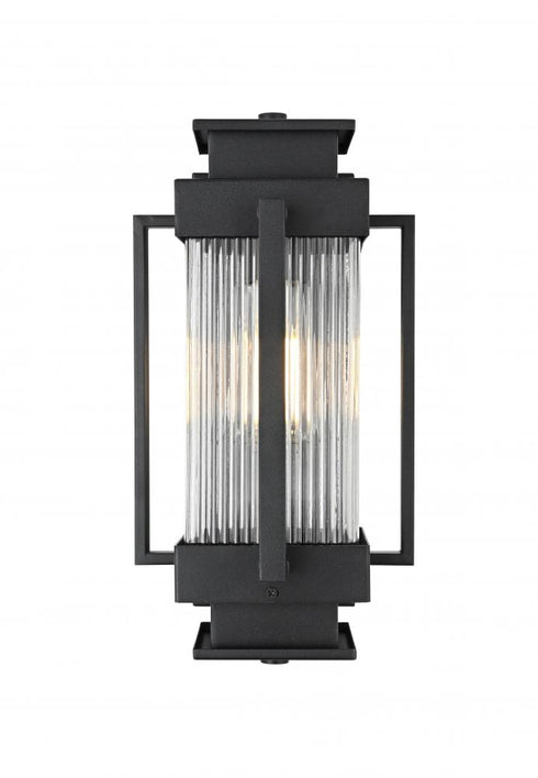 Elegant Lighting Harlan 7 inch Outdoor Pendant in Black Model: OD341W14BK