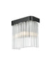 Elegant Lighting Harlow 1 Light Wall Sconce W9 Inch S4.7 Inch H9 Inch L1 Black in Black and Clear Finish Model: 1070W9BK