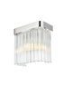 Elegant Lighting Harlow 1 Light Wall Sconce W9 Inch S4.7 Inch H9 Inch L1 Chrome in Chrome and Clear Finish Model: 1070W9C