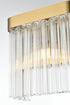Elegant Lighting Harlow 1 Light Wall Sconce W9 Inch S4.7 Inch H9 Inch L1 Satin Gold in Satin Gold and Clear Finish Model: 1070W9SG