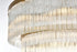 Elegant Lighting Harlow 14 Light Pendant D32 Inch H16.5 Inch L14 Satin Gold in Satin Gold and Clear Finish Model: 1070D32SG