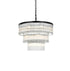 Elegant Lighting Harlow 18 Light Pendant D32 Inch H24 Inch L18 Black in Black and Clear Finish Model: 1070G32BK