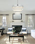 Elegant Lighting Harlow 18 Light Pendant D32 Inch H24 Inch L18 Chrome in Chrome and Clear Finish Model: 1070G32C