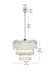 Elegant Lighting Harlow 18 Light Pendant D32 Inch H24 Inch L18 Chrome in Chrome and Clear Finish Model: 1070G32C