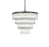 Elegant Lighting Harlow 28 Light Pendant D40 Inch H31 Inch L28 Black in Black and Clear Finish Model: 1070G40BK