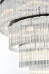 Elegant Lighting Harlow 28 Light Pendant D40 Inch H31 Inch L28 Black in Black and Clear Finish Model: 1070G40BK