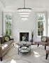 Elegant Lighting Harlow 28 Light Pendant D40 Inch H31 Inch L28 Black in Black and Clear Finish Model: 1070G40BK