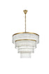Elegant Lighting Harlow 28 Light Pendant D40 Inch H31 Inch L28 Satin Gold in Satin Gold and Clear Finish Model: 1070G40SG