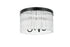 Elegant Lighting Harlow 4 Light Flush Mount D16 Inch H10 Inch L4 Black in Black and Clear Finish Model: 1070F16BK