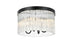 Elegant Lighting Harlow 4 Light Flush Mount D16 Inch H10 Inch L4 Black in Black and Clear Finish Model: 1070F16BK