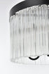 Elegant Lighting Harlow 4 Light Flush Mount D16 Inch H10 Inch L4 Black in Black and Clear Finish Model: 1070F16BK